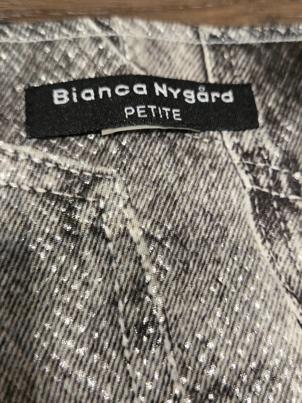 Bianca Nygård Petite Trompe L'oeil Denim & Snakeskin Print Top - Picture 5 of 5